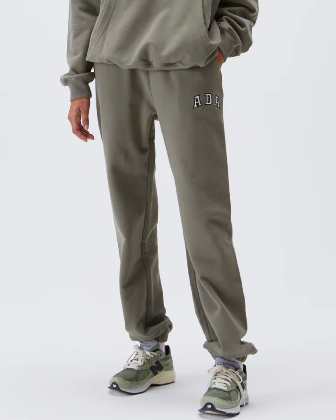 Adanola Womens Varsity Joggers Olive Green
